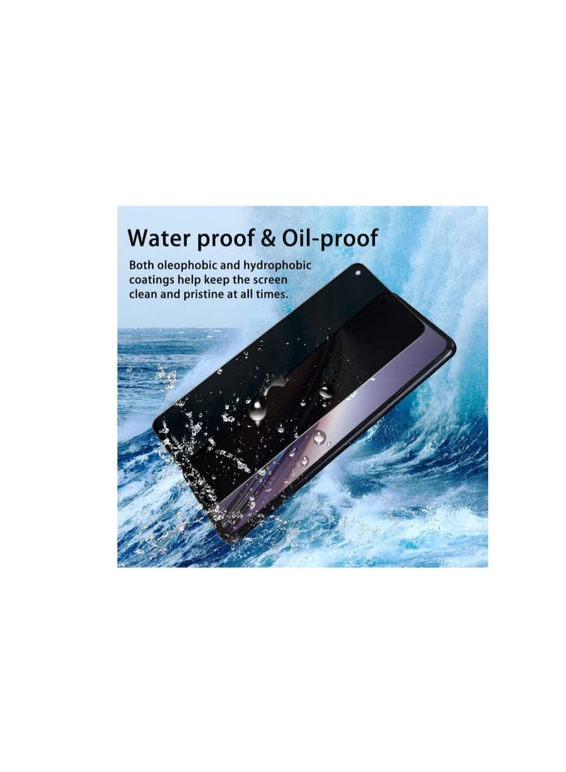 Privacy Tempered Glass Screen Protector compatible with Oppo A6x 5G, Edge-to-Edge Protection, HD Antispy Anti Peeping, Easy Installation - Image 2